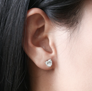 Doveggs solitaire stud earrings semi-mount only(Exclusively to DovEggs Stones)