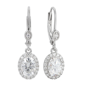 Doveggs halo drop earrings only semi-mount (Exclusively to DovEggs Stones)