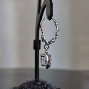 Doveggs halo drop earrings only semi-mount (Exclusively to DovEggs Stones)