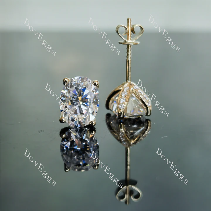 Doveggs stud earrings only semi-mount (Exclusively to DovEggs Stones) - DovEggs-Seattle