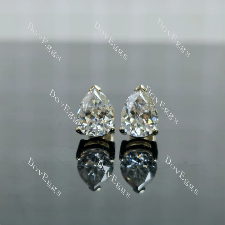 Doveggs solitaire stud earrings only semi-mount (Exclusively to DovEggs Stones)