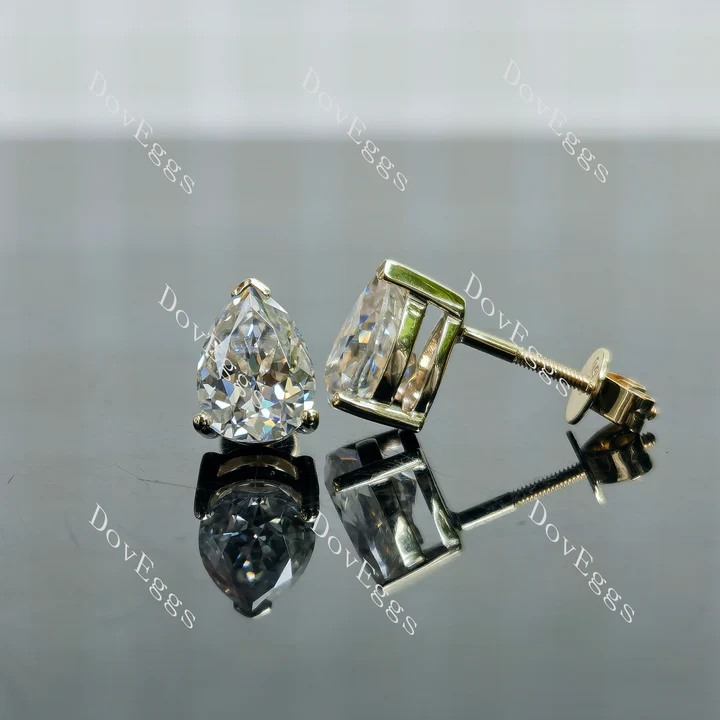 Doveggs solitaire stud earrings only semi-mount (Exclusively to DovEggs Stones)