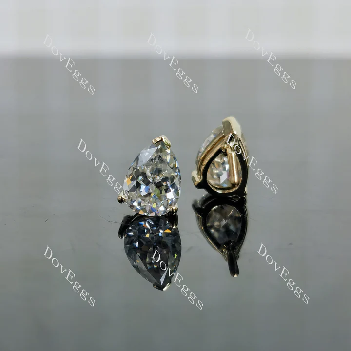 Doveggs solitaire stud earrings only semi-mount (Exclusively to DovEggs Stones)