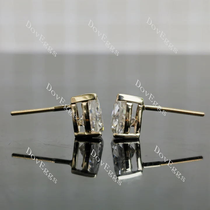 Doveggs solitaire stud earrings only semi-mount (Exclusively to DovEggs Stones)