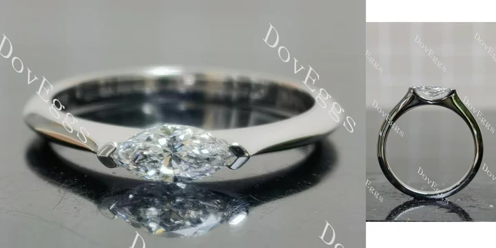 Doveggs solitaire engagement ring only semi-mount only(Exclusively to DovEggs Stones) - DovEggs-Seattle