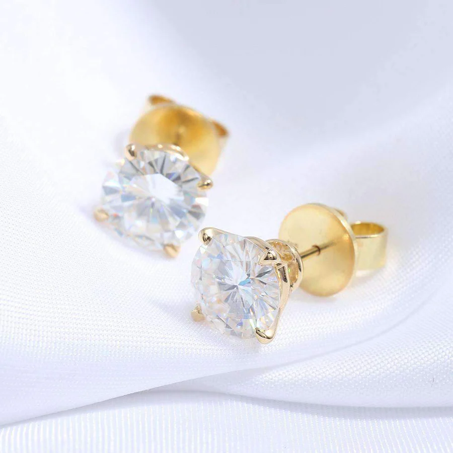 Doveggs solitaire stud earrings only semi-mount (Exclusively to DovEggs Stones)