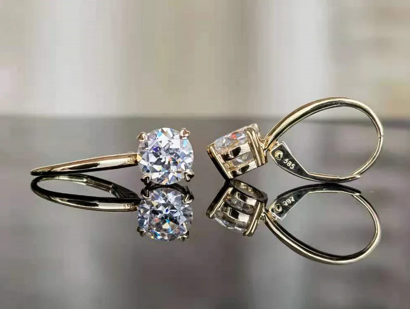 Doveggs hoop earrings semi-mount only(Exclusively to DovEggs Stones)