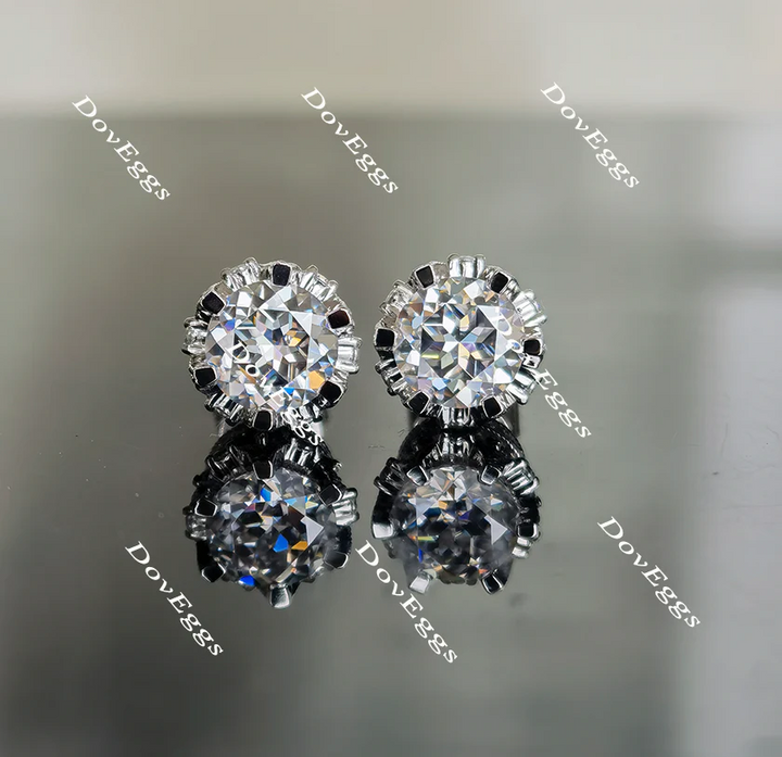 Doveggs vintage stud earrings only semi-mount (Exclusively to DovEggs Stones) - DovEggs-Seattle