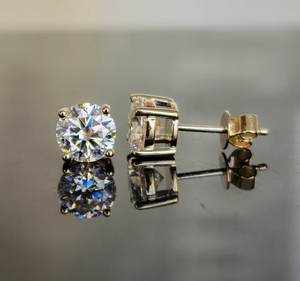 Doveggs solitaire stud earrings only semi-mount (Exclusively to DovEggs Stones)