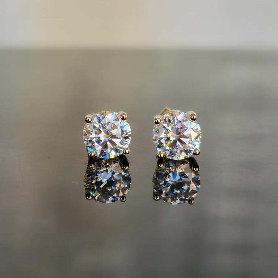 Doveggs solitaire stud earrings only semi-mount (Exclusively to DovEggs Stones)