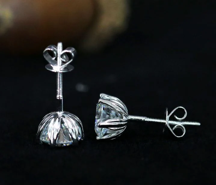 Doveggs solitaire stud earrings only semi-mount (Exclusively to DovEggs Stones)