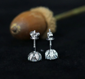 Doveggs solitaire stud earrings only semi-mount (Exclusively to DovEggs Stones)