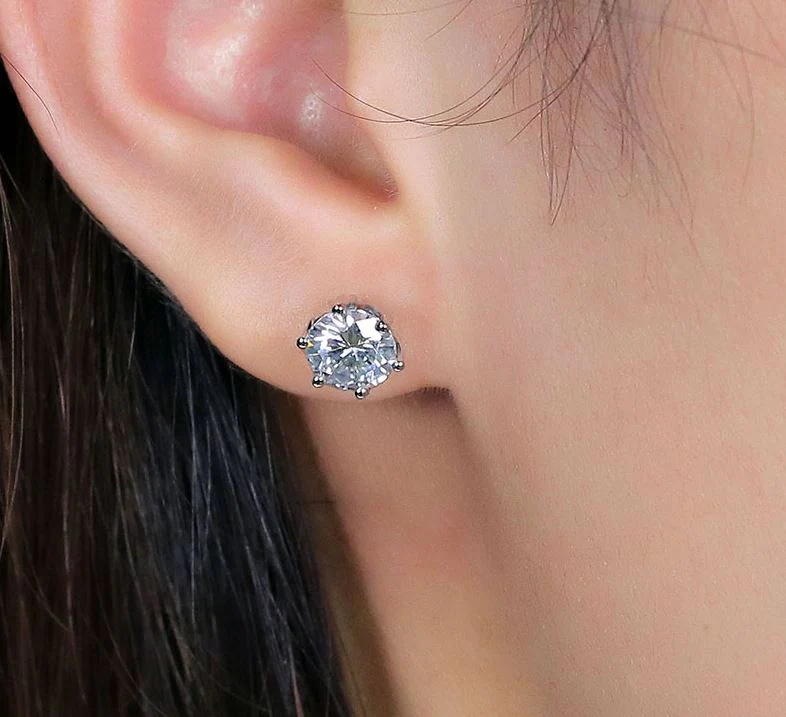 Doveggs solitaire stud earrings only semi-mount (Exclusively to DovEggs Stones)