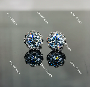 Doveggs solitaire stud earrings only semi-mount (Exclusively to DovEggs Stones)