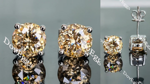 Doveggs solitaire stud earrings only semi-mount (Exclusively to DovEggs Stones)
