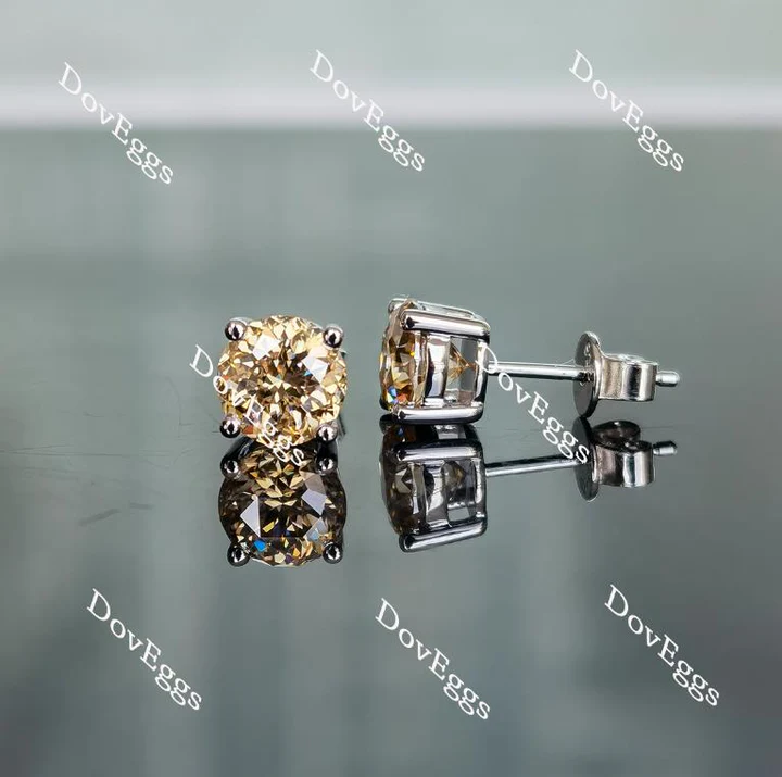Doveggs solitaire stud earrings only semi-mount (Exclusively to DovEggs Stones)