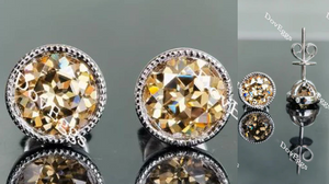 Doveggs solitaire stud earrings only semi-mount (Exclusively to DovEggs Stones)
