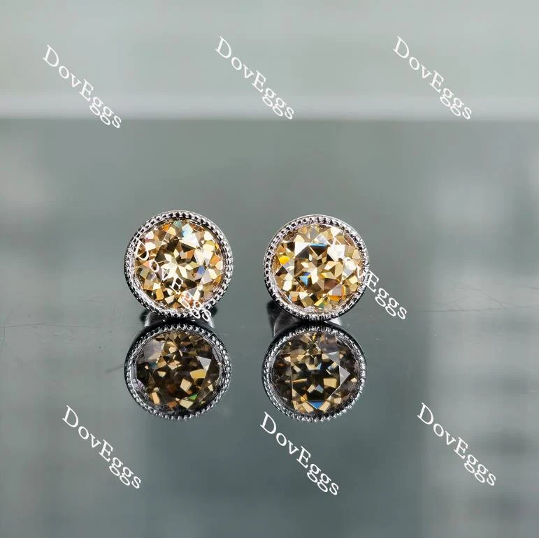 Doveggs solitaire stud earrings only semi-mount (Exclusively to DovEggs Stones)