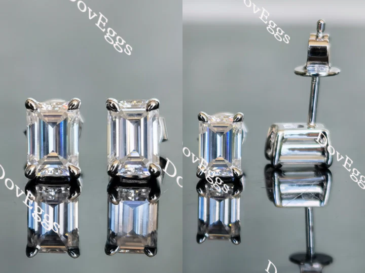 Doveggs solitaire stud earrings only semi-mount (Exclusively to DovEggs Stones)