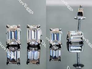 Doveggs solitaire stud earrings only semi-mount (Exclusively to DovEggs Stones)