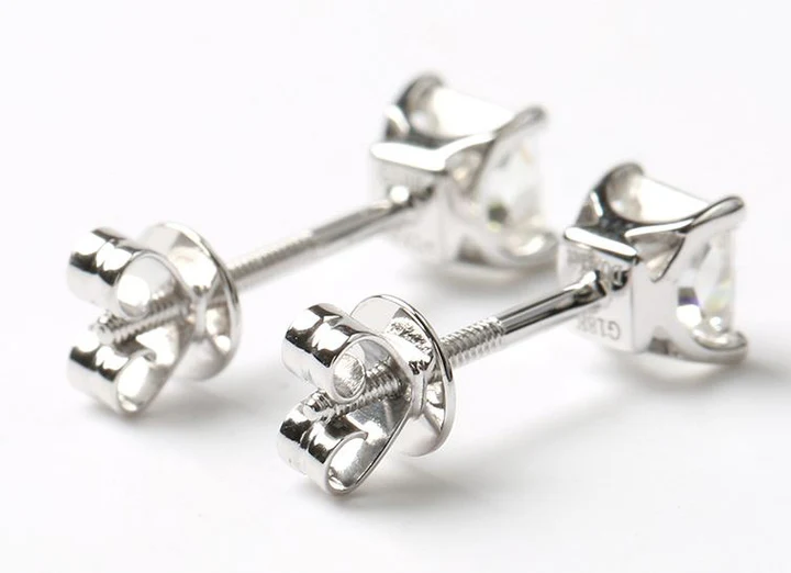Doveggs solitaire stud earrings only semi-mount (Exclusively to DovEggs Stones)