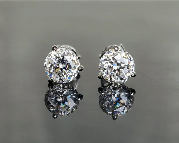 Doveggs solitaire stud earrings only semi-mount (Exclusively to DovEggs Stones) - DovEggs-Seattle