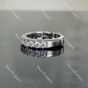 Doveggs Pave moissanite/lab grown diamond wedding band for women-4mm band width