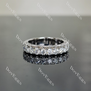 Doveggs Pave moissanite/lab grown diamond wedding band for women-4mm band width