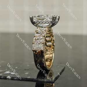 The Helena radiant vintage pave moissnaite engagement ring