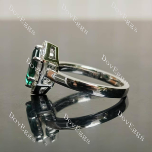 Doveggs Dovie Doutch Marquise cut halo art deco colored gem engagement ring