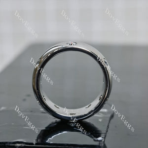 (size 5) Doveggs sterling silver round moissanite wedding band