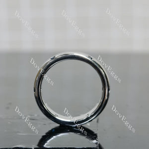 (size 5) Doveggs sterling silver round moissanite wedding band