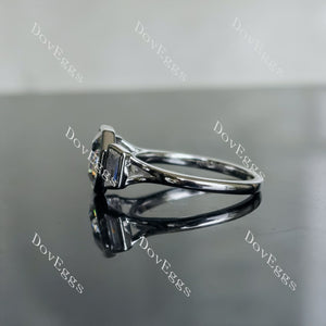 Doveggs 3ct D color Royal Asscher 3.5cttw Moissanite Stones Sterling Silver Ring