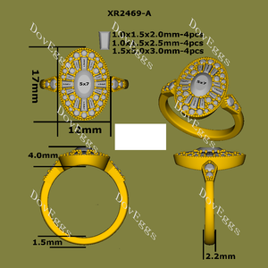 Group Order stunning pave halo 1ct oval shape ballerina moissanite/colored gem ring