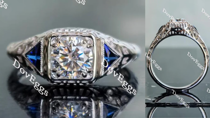 Doveggs side stones engagement ring semi-mount only(Exclusively to DovEggs Stones) - DovEggs-Seattle