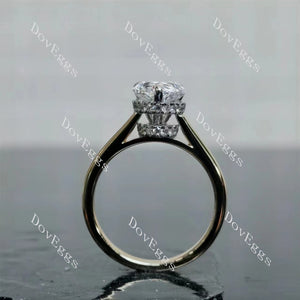 Doveggs Pear Pave Lab Grown Diamond Engagement Ring