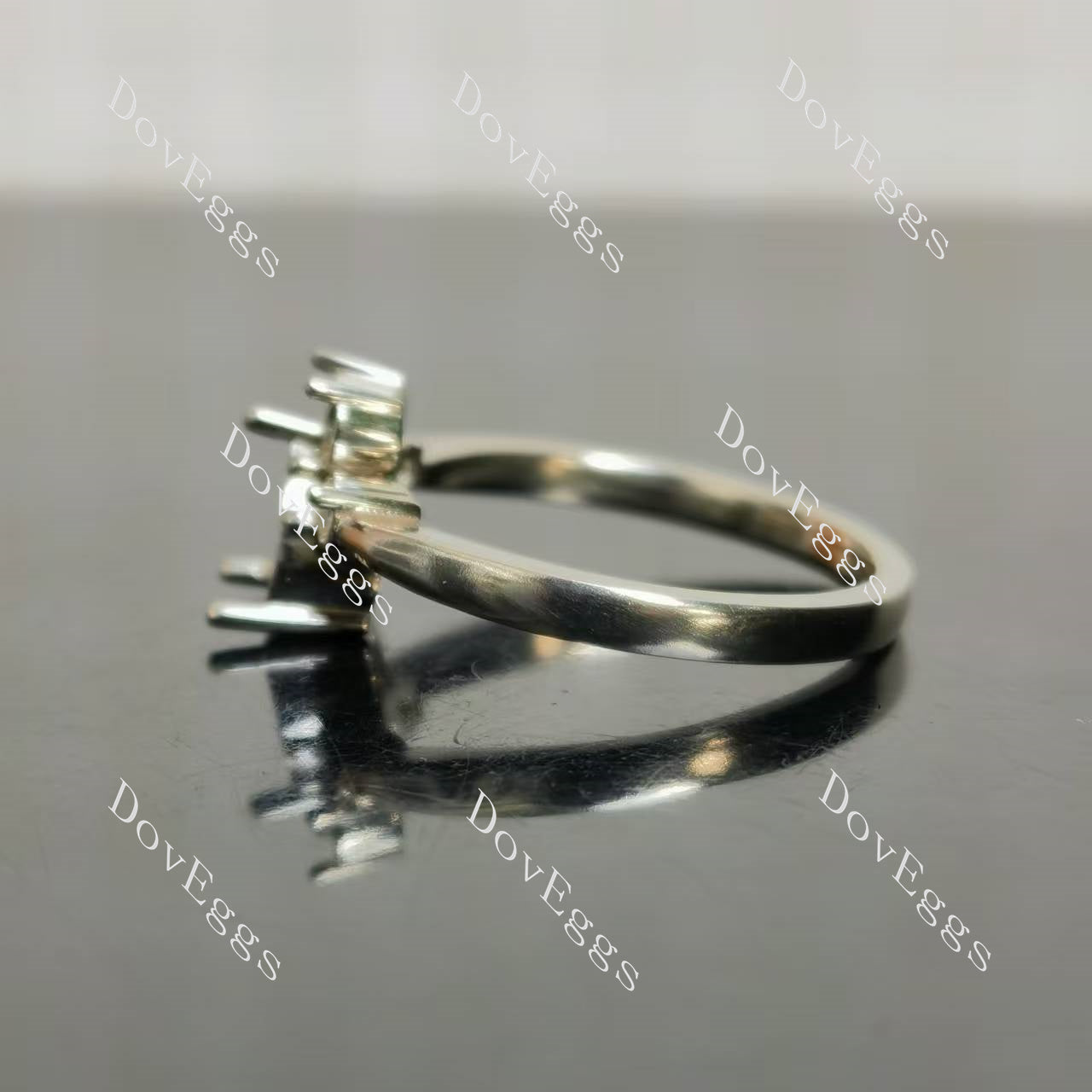 Doveggs pave engagement ring only semi-mount only(Exclusively to DovEggs Stones)