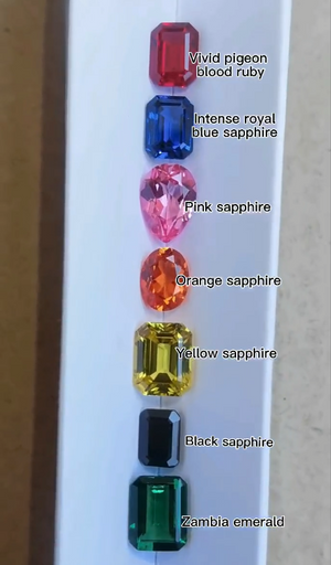 Doveggs 1ct-5ct Orange Sapphire lab created colored gem loose stone