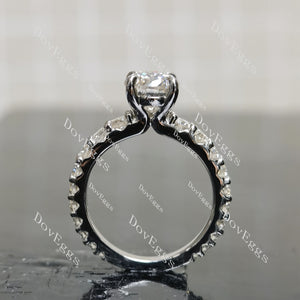 (size4.25-4.5) Doveggs 1ct GHI color round moissanite engagement ring