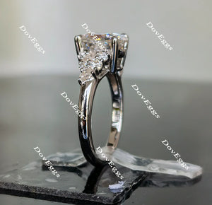 Doveggs side stones engagement ring only semi-mount only(Exclusively to DovEggs Stones)