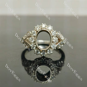 The Marisol flower shape vintage engagement ring semi-mount only(Exclusively to DovEggs Stones)