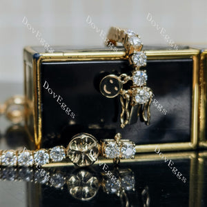 Doveggs round moissanite/lab grown diamond friendship bracelet