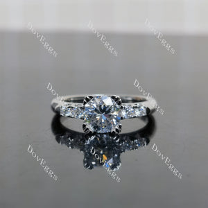 (size 6.25) Doveggs sterling silver 1ct round moissanite engagement ring