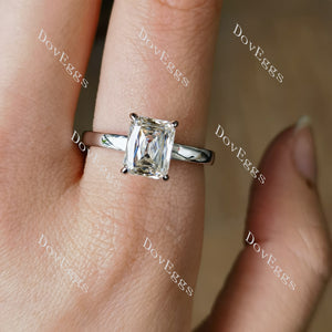 Simply Missy criss cut solitaire moissanite engagement ring