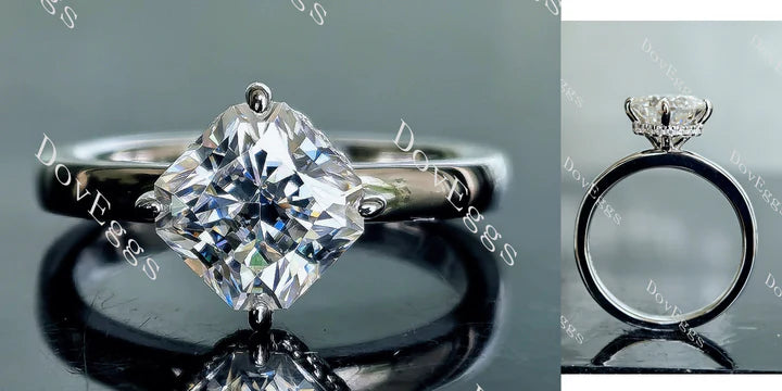 Jan's On Point hidden halo engagement ring only semi-mount only(Exclusively to DovEggs Stones) - DovEggs-Seattle