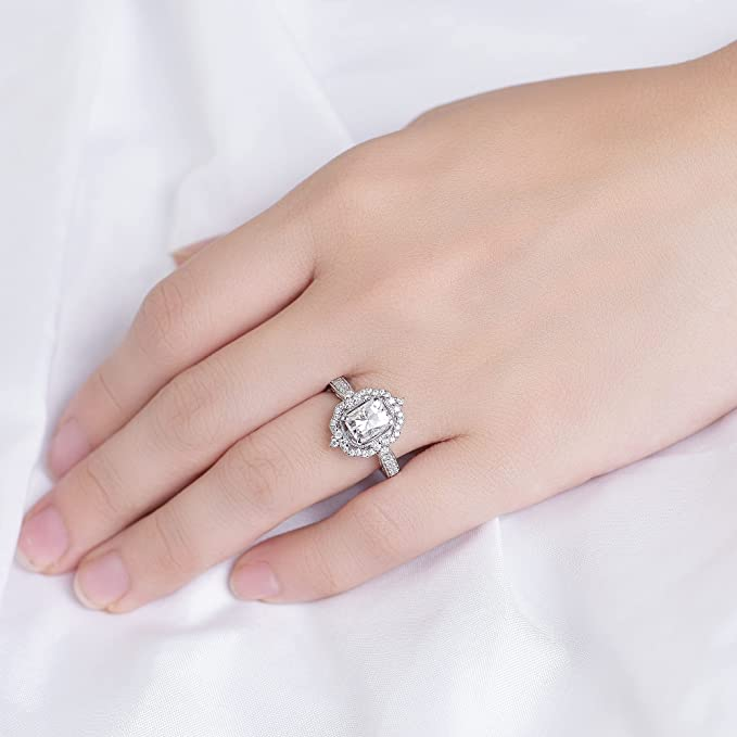 DovEggs 2ct radiant vintage moissanite engagement ring