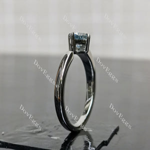 (size 9.25) Doveggs sterling silver gold 1ct Pear smokey spark grey colored moissanite engagement ring