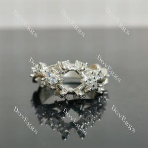 DoveEggs art deco engagement ring semi-mount only(Exclusively to DovEggs Stones)
