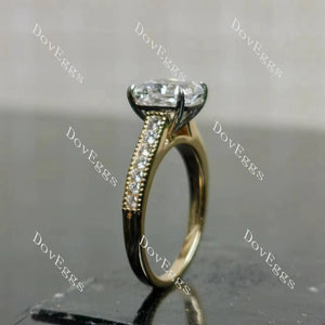 Tin’s Regalo radiant half eternity moissanite engagement ring