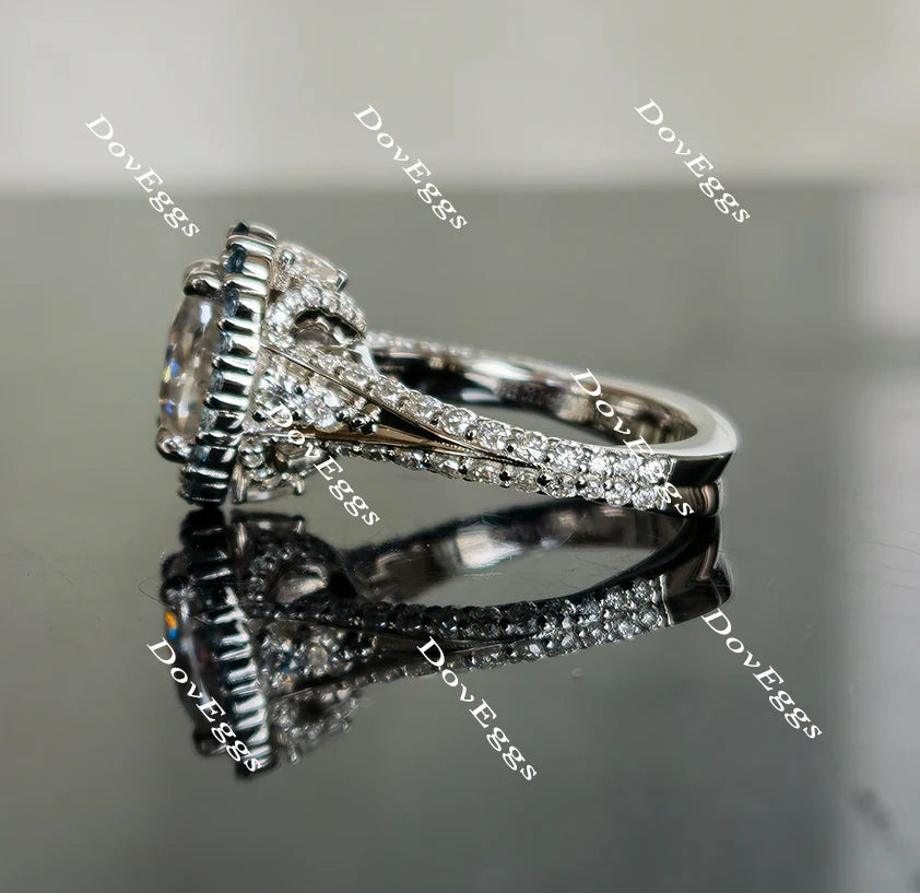 DovEggs halo engagement ring semi-mount only(Exclusively to DovEggs Stones)
